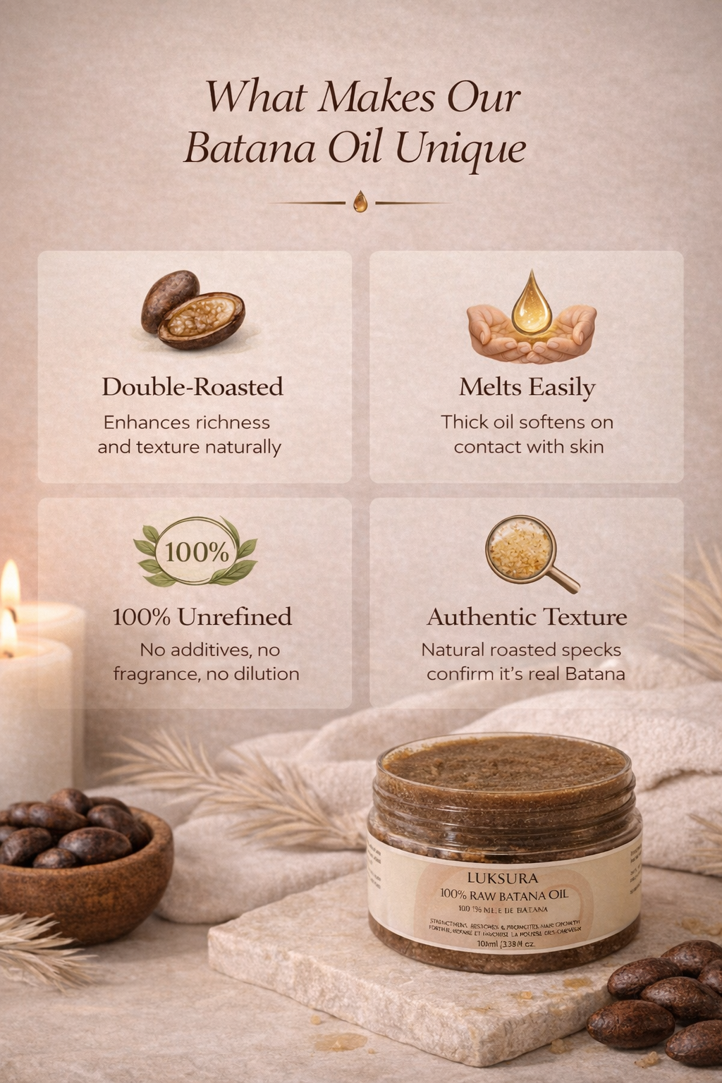 100% Raw Batana Oil for Hair Growth and Scalp Health