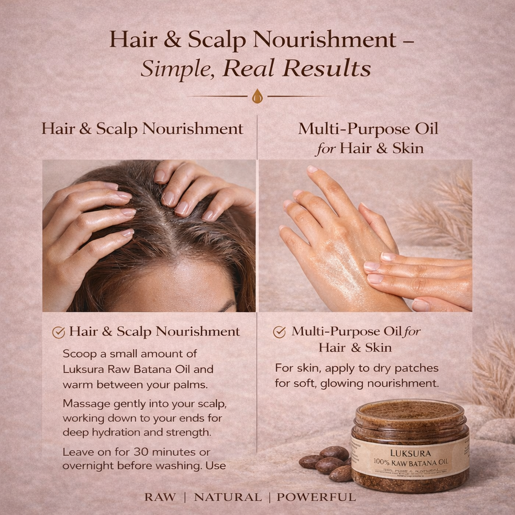 100% Raw Batana Oil for Hair Growth and Scalp Health