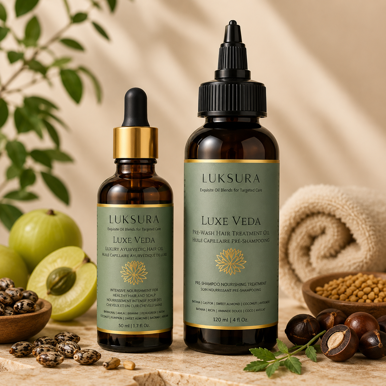 Luxe Veda Ayurvedic Hair Ritual Duo