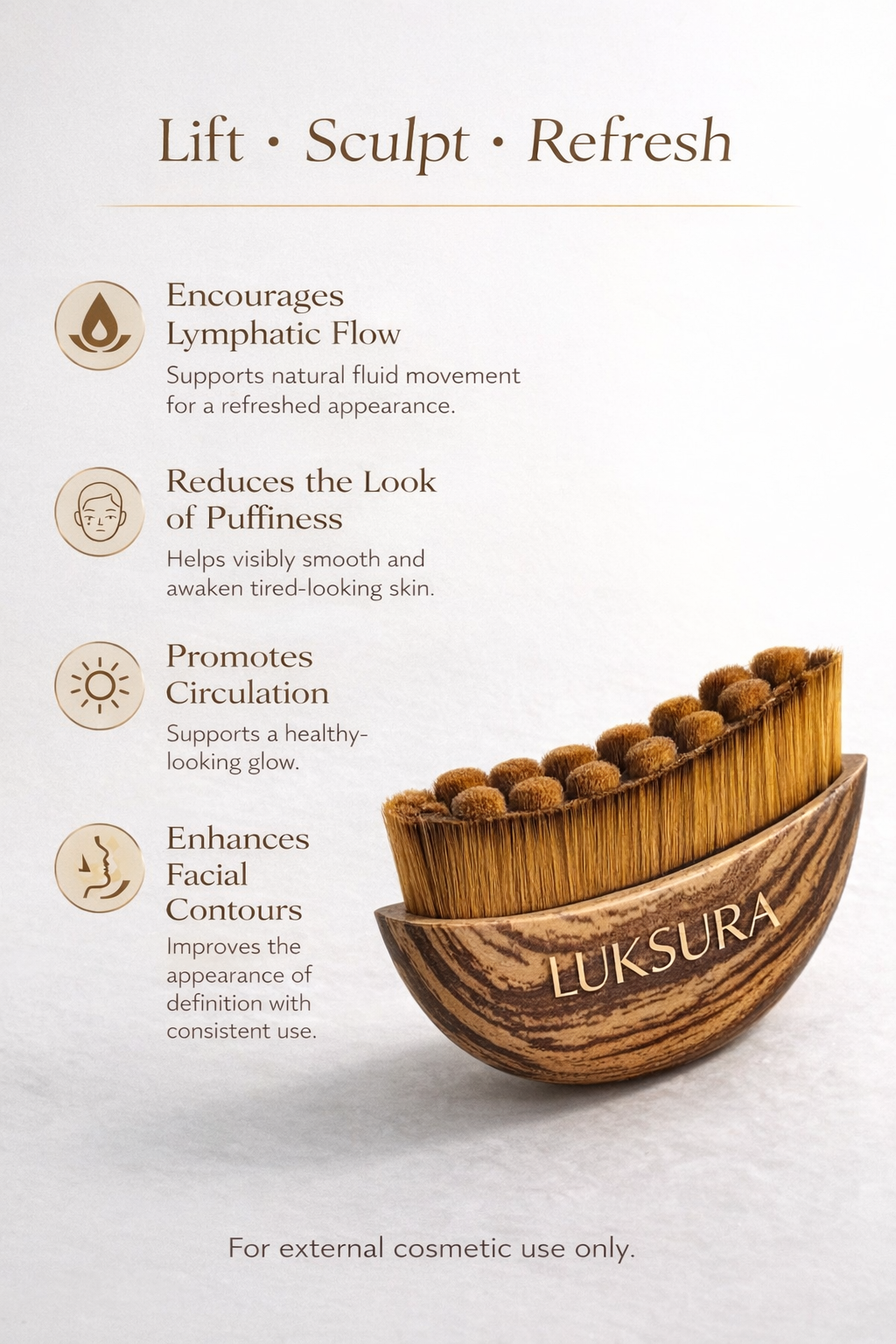 2-Piece Lymphatic Drainage Contour Facial Brush Set – Sculpt, Lift & Depuff