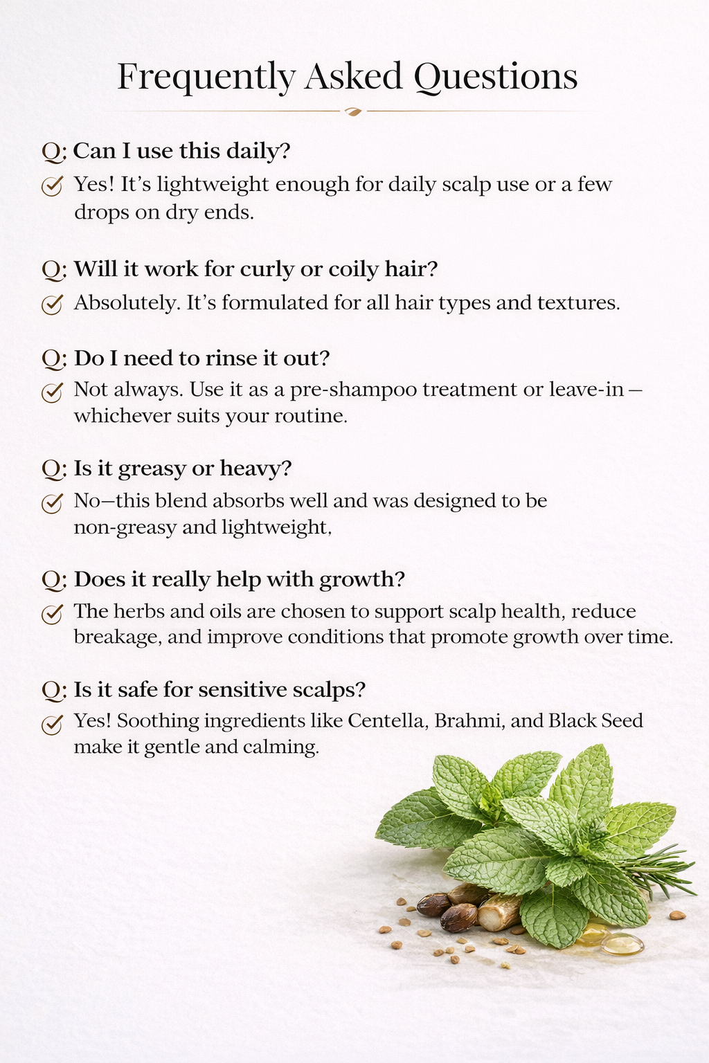 Rosemary Mint Strengthen & Grow Oil – Hair & Scalp Oil