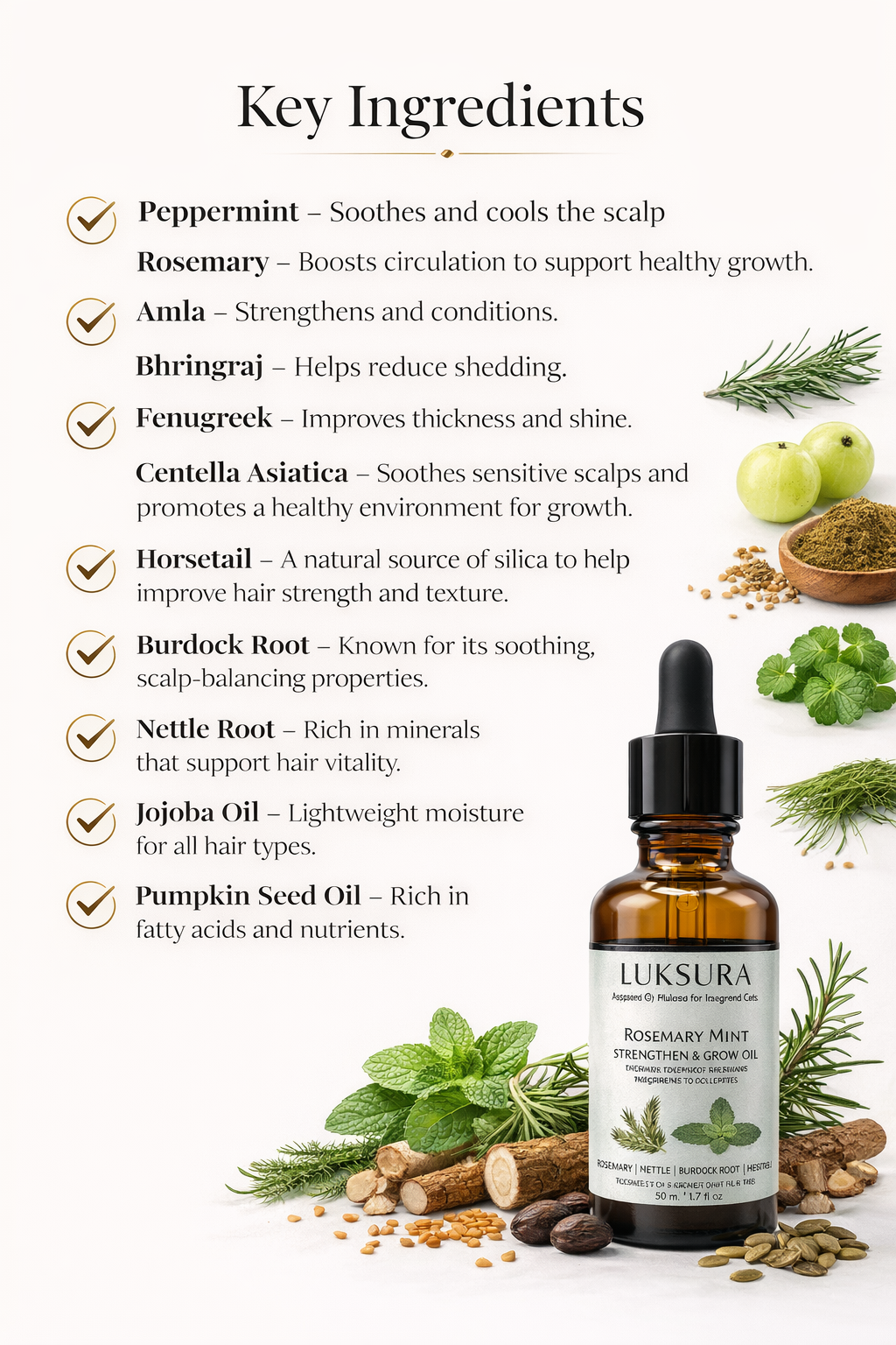 Rosemary Mint Strengthen & Grow Oil – Hair & Scalp Oil
