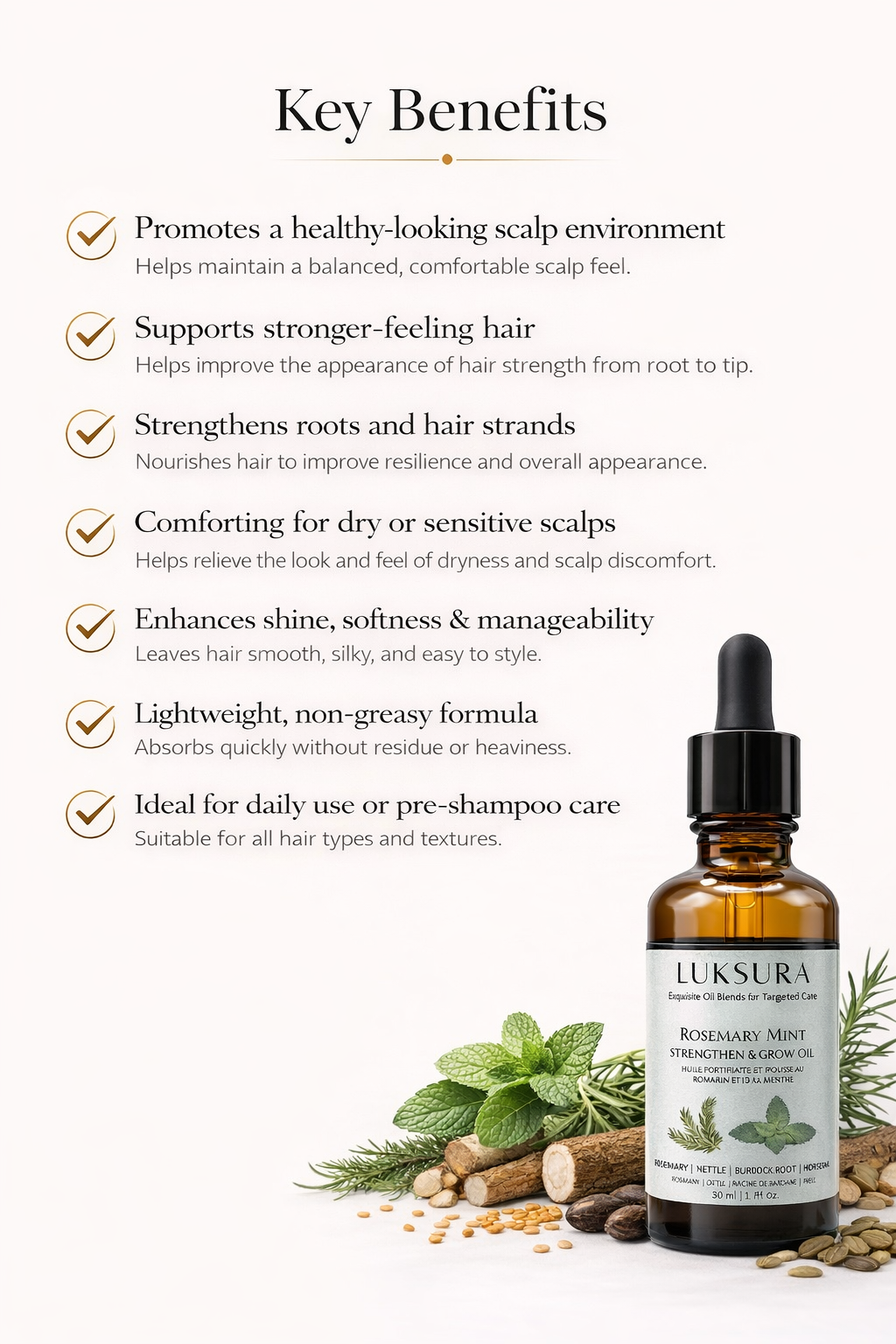 Rosemary Mint Strengthen & Grow Oil – Hair & Scalp Oil