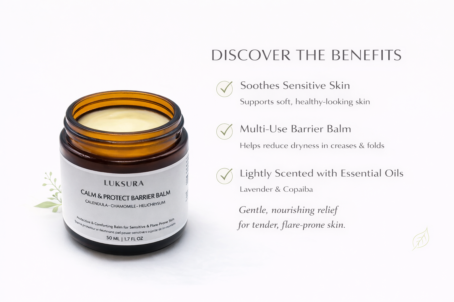 Calm and Protect Zinc Balm – Triple Flower Infusion for Hidradenitis Suppurativa-Soothing, Protection & Skin Repair