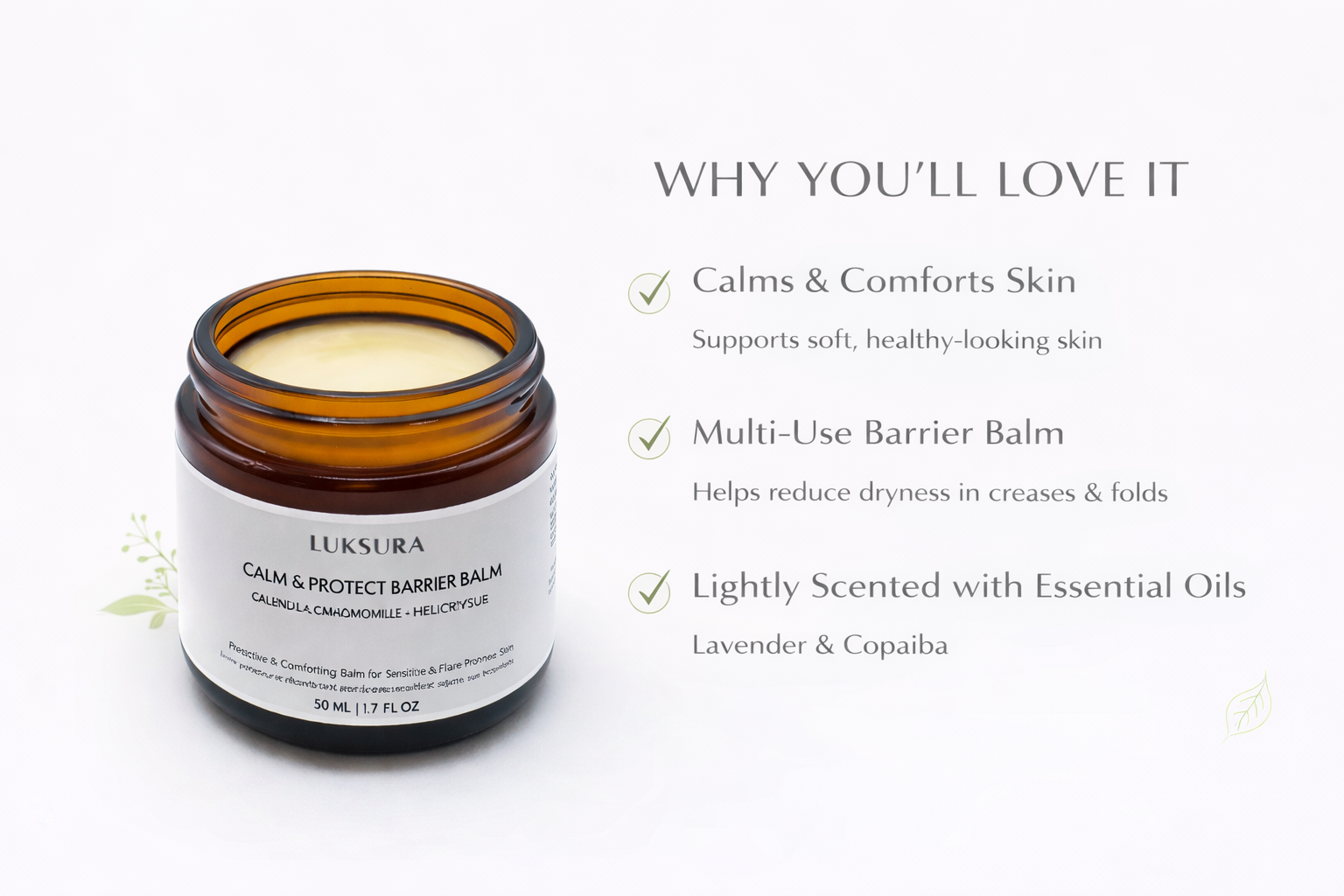 Calm and Protect Zinc Balm – Triple Flower Infusion for Hidradenitis Suppurativa-Soothing, Protection & Skin Repair